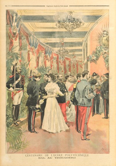 The Centenary of the Ecole Polytechnique: A ball at the Trocadero, from the illustrated supplement of Le Petit Journal, 28th May 1894 by French School